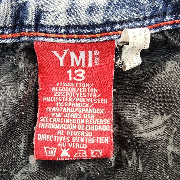 YMI WannaBettaButt WOMENS SIZE 13 Acid Wash Jeans Stretch Denim Booty Lift - Picture 10 of 12